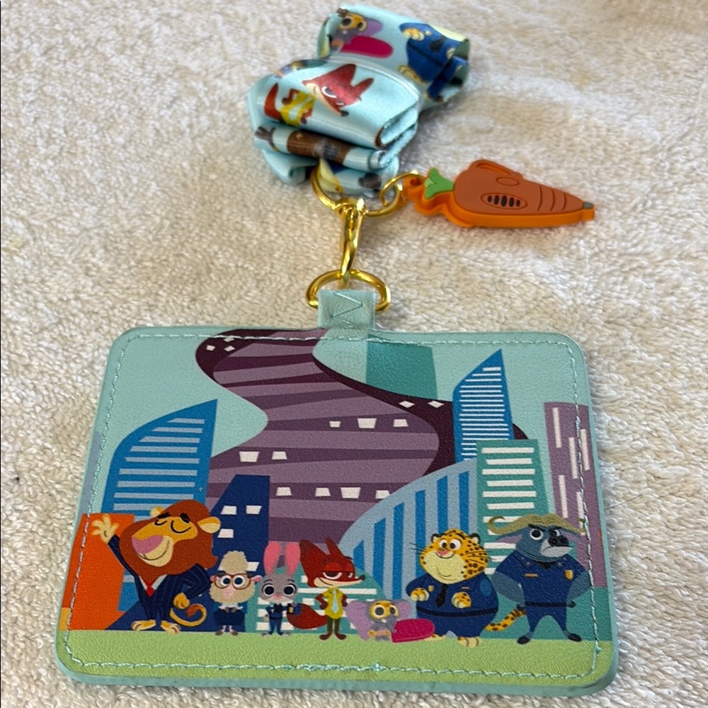 Topia Kids Lanyard with ID Holder - Blue and Orange